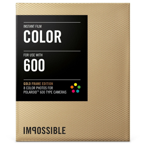 IMPOSSIBLE barevný film pro Polaroid 600/8ks Gold Frame